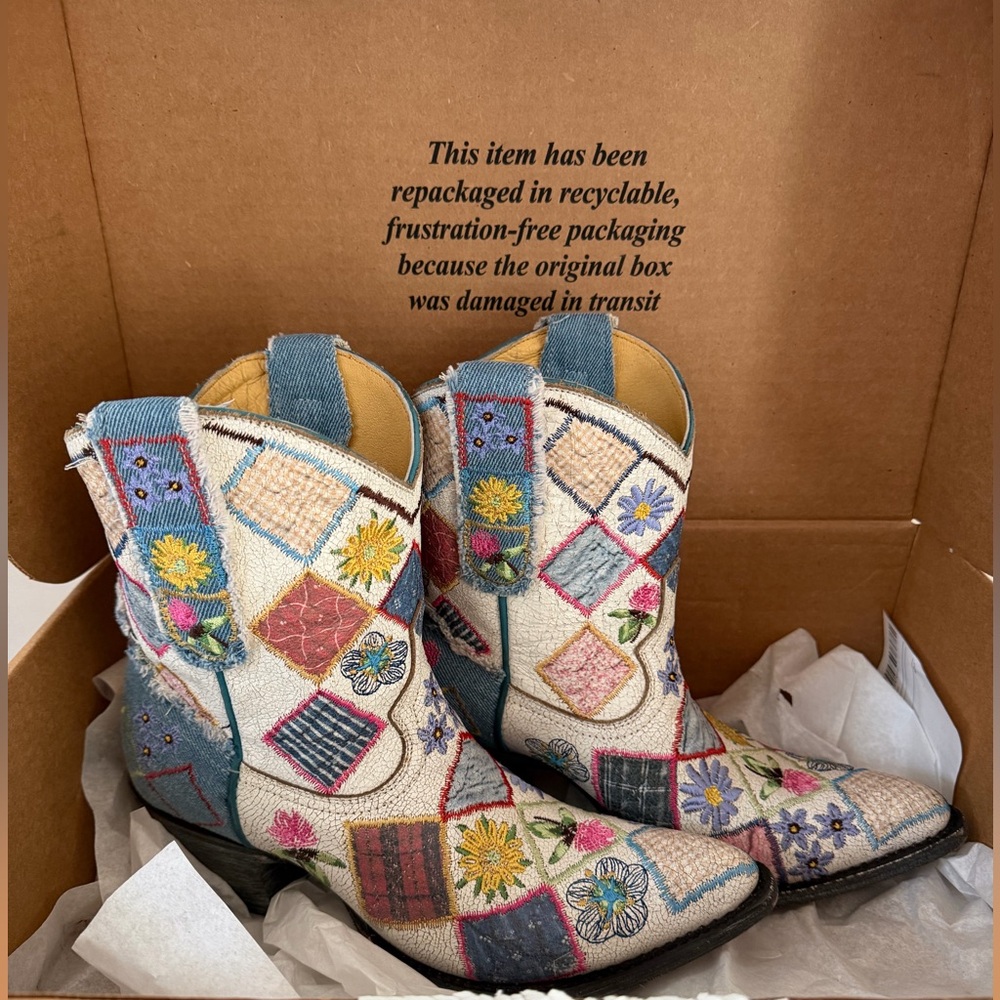 Old Gringo Embroidered Patchwork Western Boots - image 2